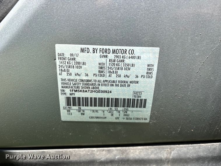 image for item FG0431 2017 Ford Explorer Police SUV