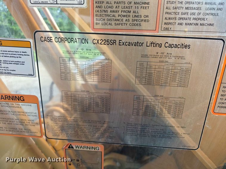 image for item FH6150 2004 Case CX225SR excavator