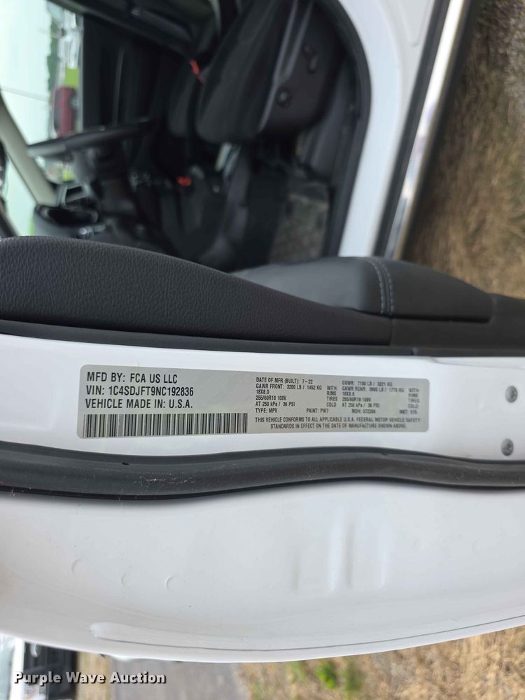 image for item FH6215 2022 Dodge Durango SSV SUV