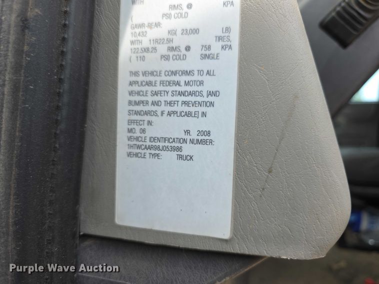 image for item FI0989 2008 International 7400SBA vacuum truck