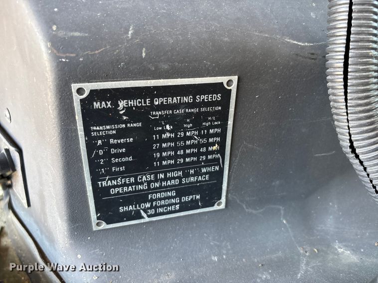image for item LS9746 1991 Am General M1038 SUV