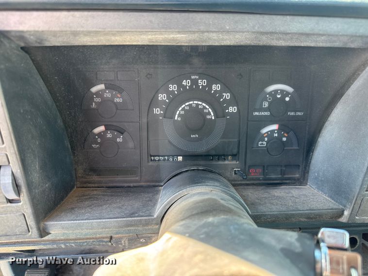 image for item NA9528 1991 Chevrolet C3500 dump flatbed pickup truck