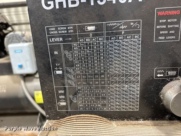 image for item NA9538 Jet GHB-1340A lathe