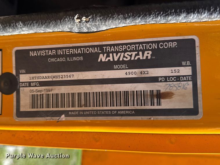 image for item OE9607 1998 International 4900 dump truck