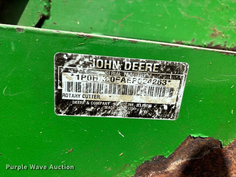 image for item ER3032 2014 John Deere batwing rotary mower