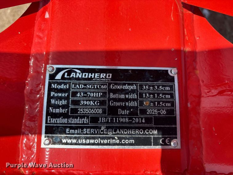 image for item EU5685 2025 Land Hero LAD-SGTC60 ditcher
