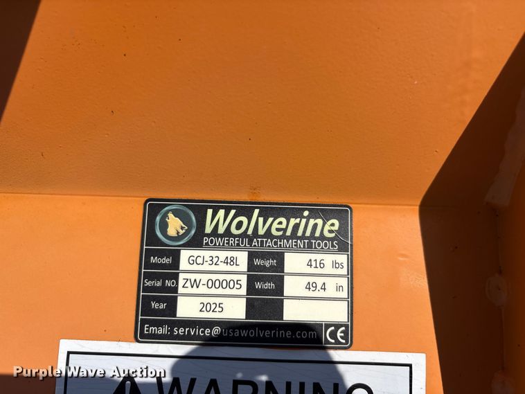 image for item EU5687 2025 Wolverine GCJ-32-48L excavator flail mower