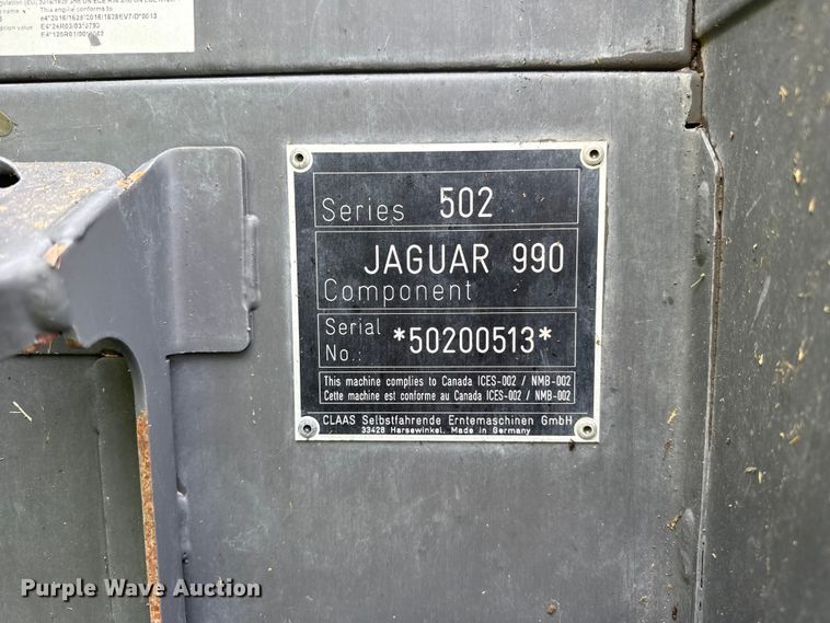 image for item FB6763 2020 Claas Jaguar 990 forage harvester