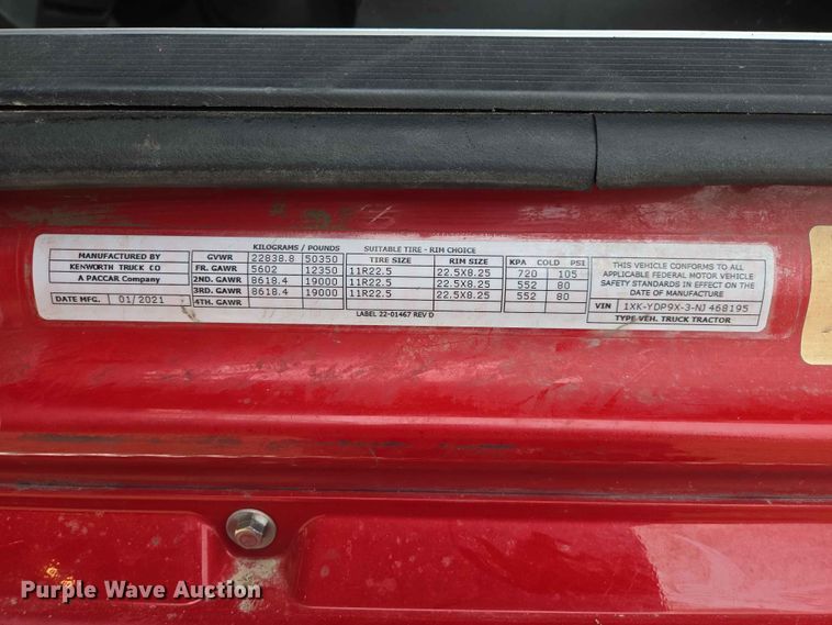image for item DP8966 2022 Kenworth T680 semi truck