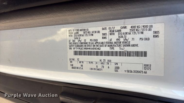 image for item EF1224 2017 Ford Transit delivery van