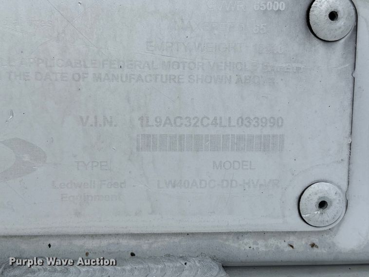 image for item ER3021 2020 Ledwell LW49ADC-DD-Hv-VR feed delivery trailer