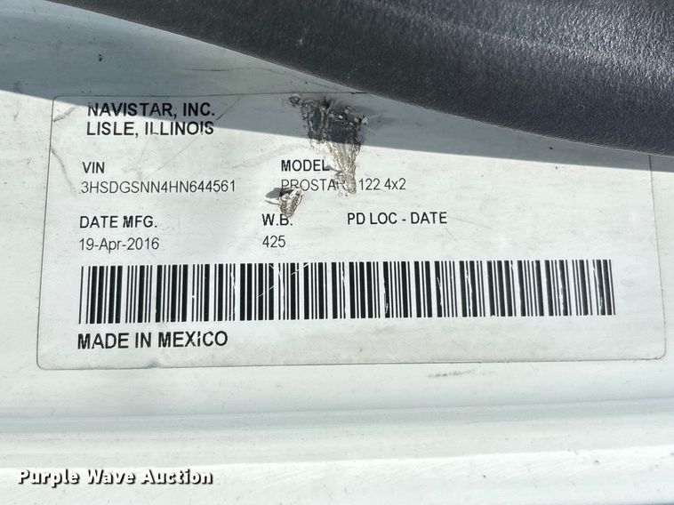 image for item ER7563 2017 International ProStar fuel truck