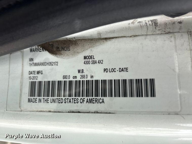 image for item EU5704 2013 International 4300 refrigerated truck