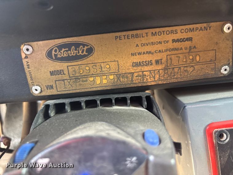image for item EU5705 1985 Peterbilt 359 semi truck