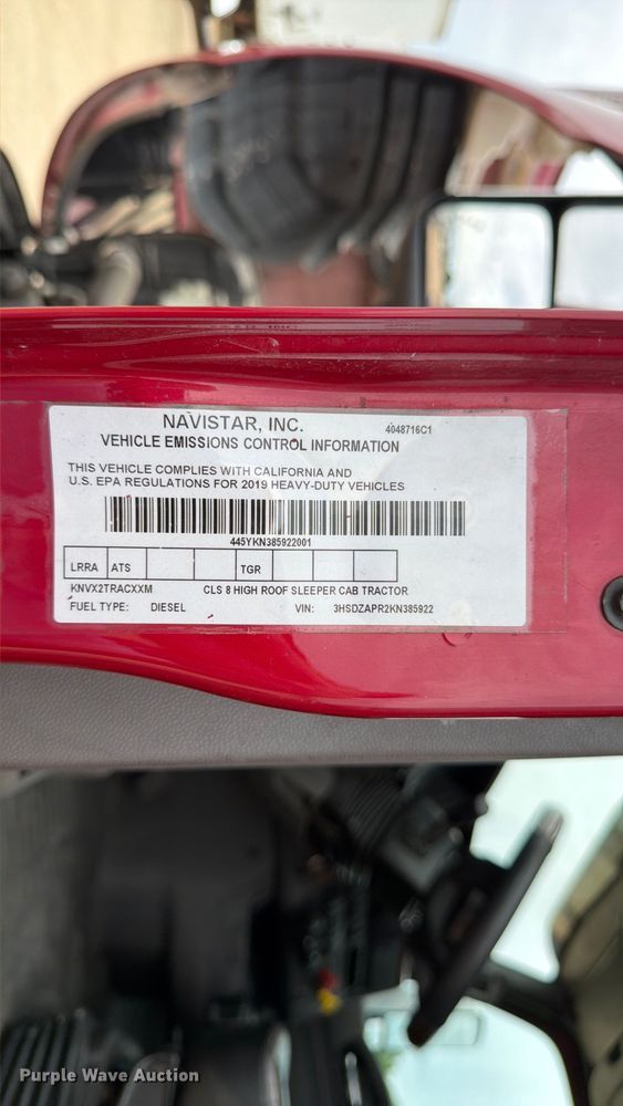 image for item FB7457 2019 International LT625 semi truck