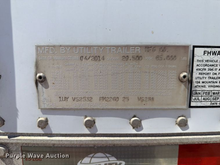 image for item FC3153 2015 Utility Trailer Manufacturer refrigerated van trailer