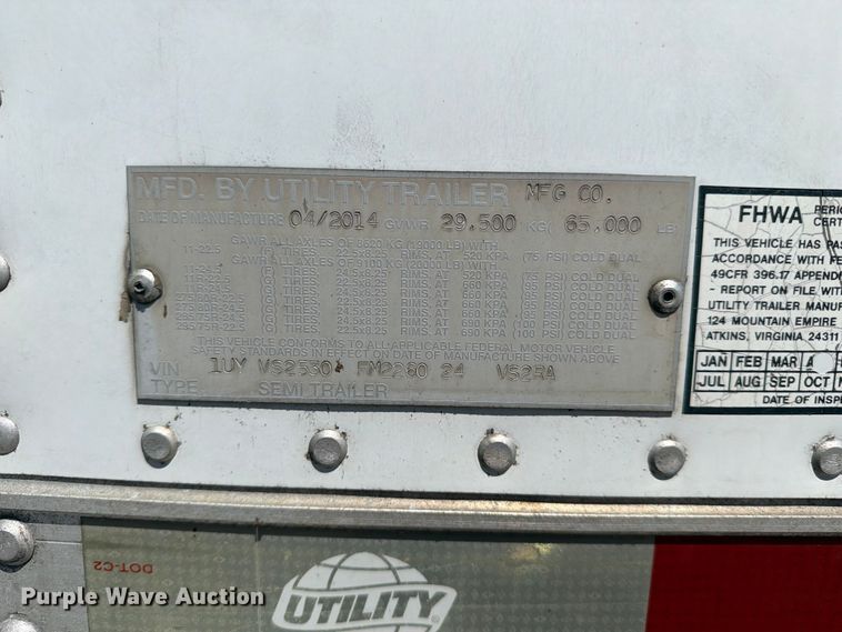 image for item FC3186 2015 Utility Trailer Manufacturer refrigerated van trailer