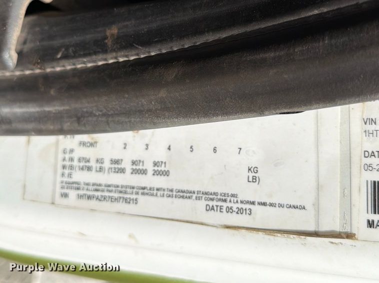 image for item FK0222 2014 International WorkStar 7500 dump truck