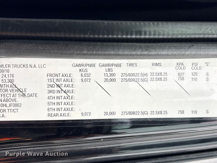 image for item YA2949 2017 Western Star 5700XE semi truck