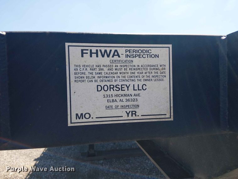 image for item YA3604 2022 Dorsey FB48 flatbed trailer