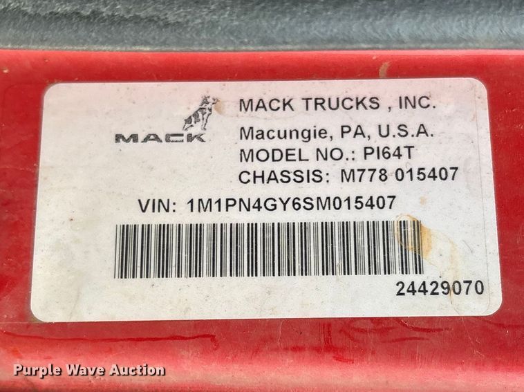 image for item YA3735 2025 Mack Pinnacle PI64T semi truck