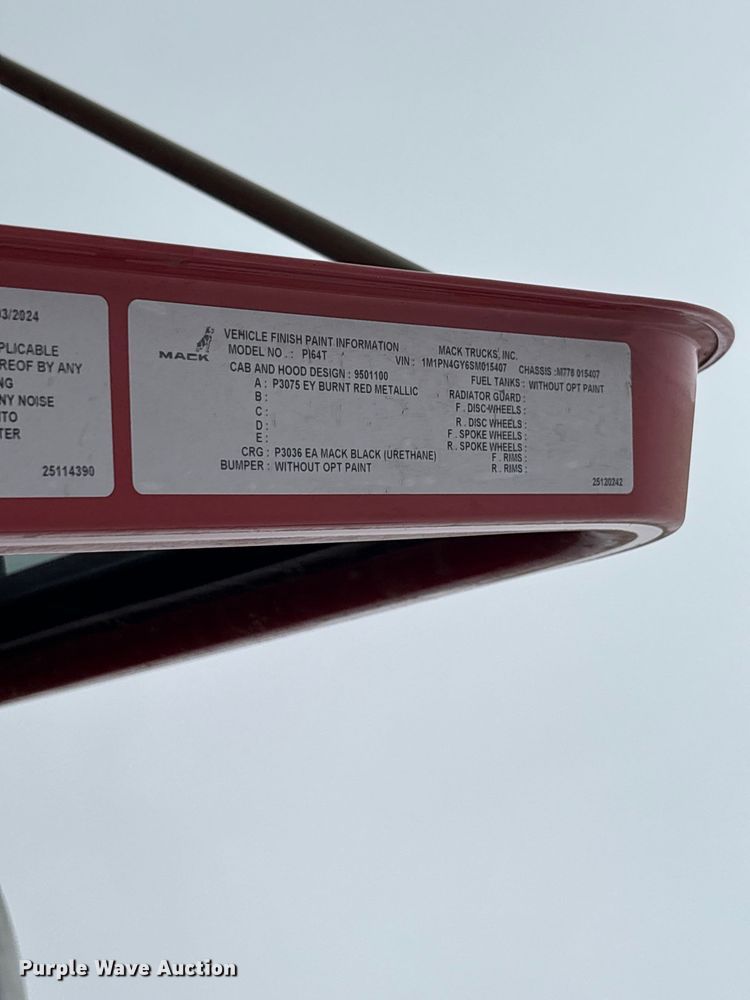 image for item YA3735 2025 Mack Pinnacle PI64T semi truck