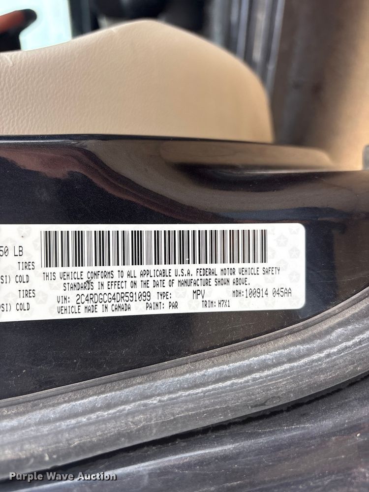 image for item DO5239 2013 Dodge Grand Caravan handicap accessible van