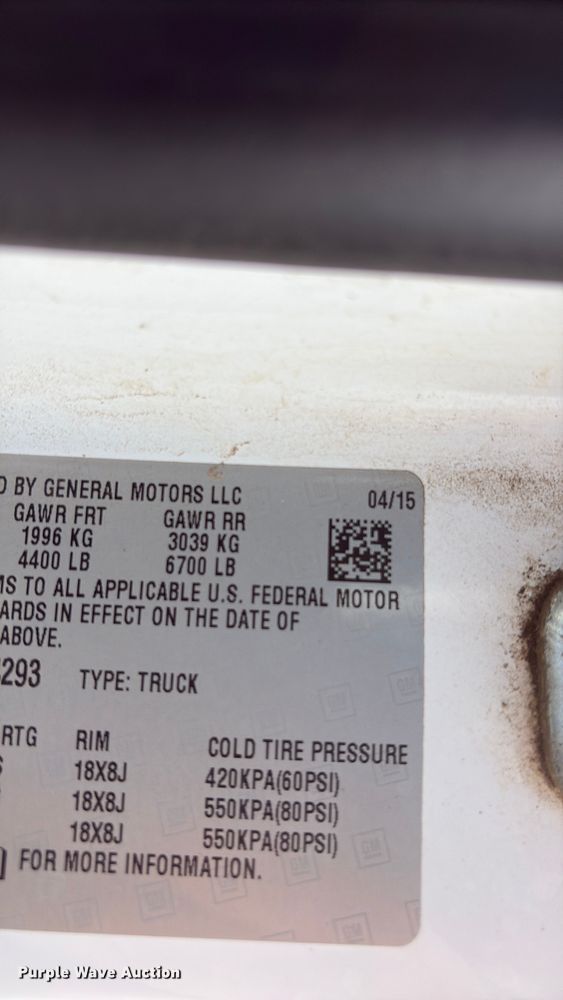image for item DO5243 2015 Chevrolet Silverado 3500HD pickup truck
