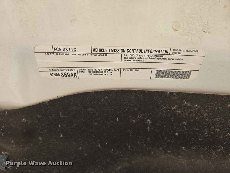 image for item DP8957 2017 RAM 1500 Ext. Cab pickup truck