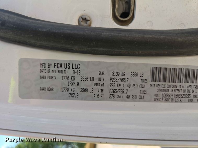 image for item DP8957 2017 RAM 1500 Ext. Cab pickup truck