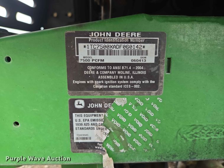 image for item DP8976 2013 John Deere 7500 PCFM reel mower