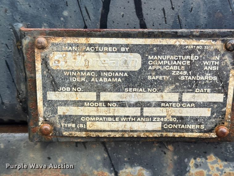 image for item DV2024 2004 Volvo VHD roll-off container truck
