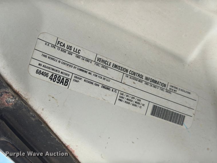 image for item ED5334 2019 RAM 2500 Crew Cab pickup truck