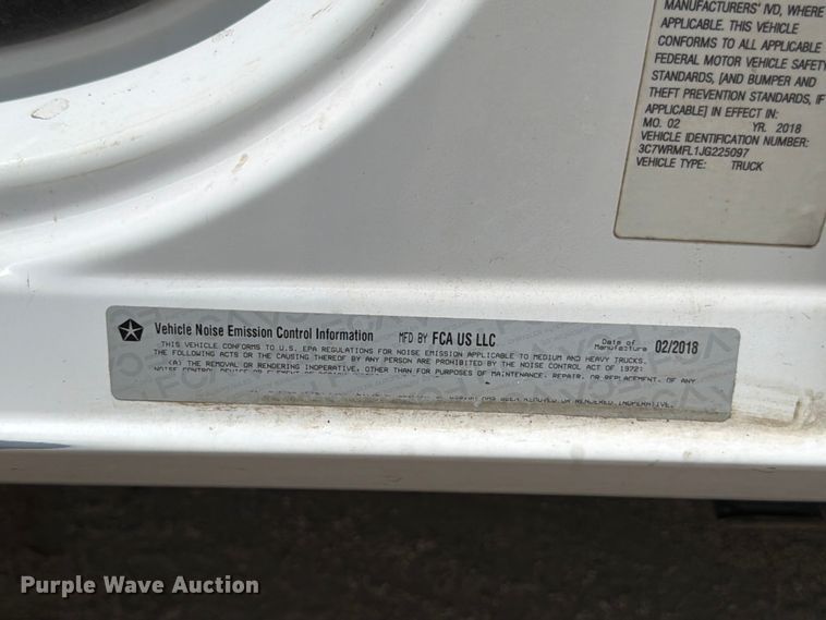 image for item ED5335 2018 RAM 5500 Crew Cab dump truck