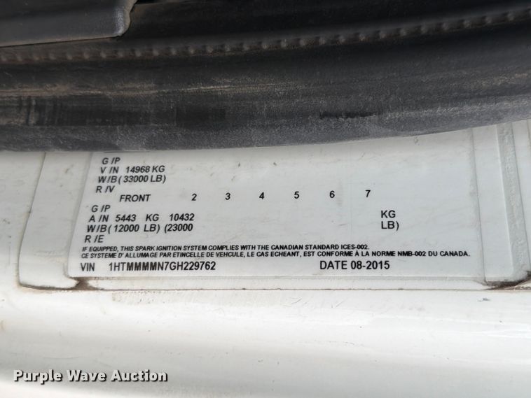 image for item ED5336 2016 International 4300 street sweeper truck