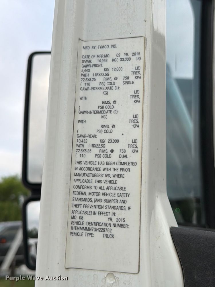image for item ED5336 2016 International 4300 street sweeper truck