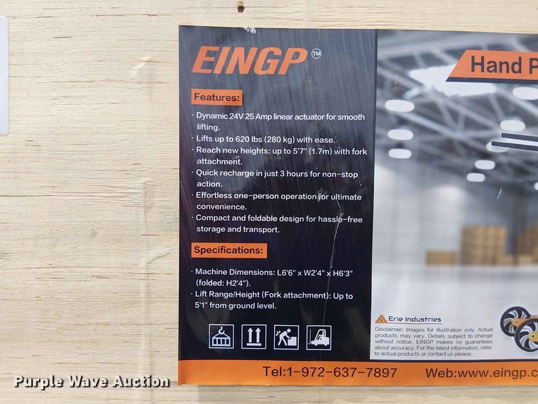 image for item EE1628 (12) EINGP PHT620 hand push electric forklifts
