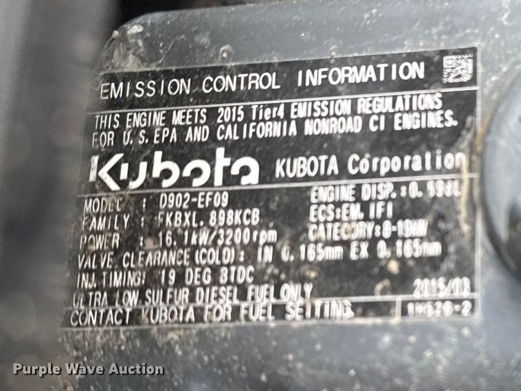 image for item EG8966 2015 Kubota RTV-X900 utility vehicle