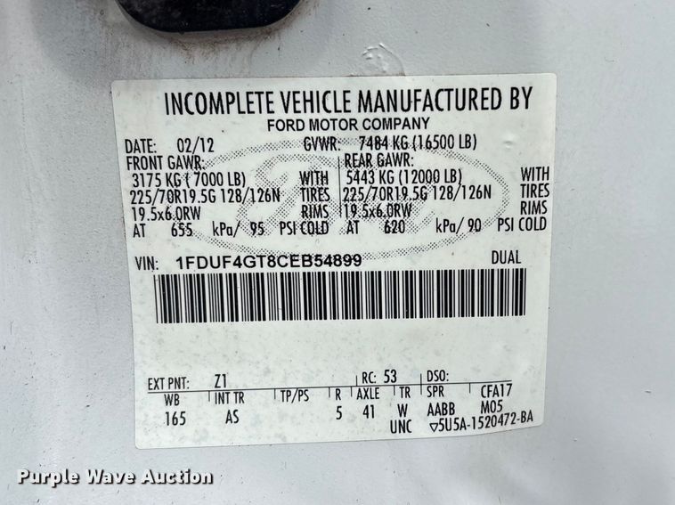image for item EG9140 2012 Ford F450 Super Duty bucket truck