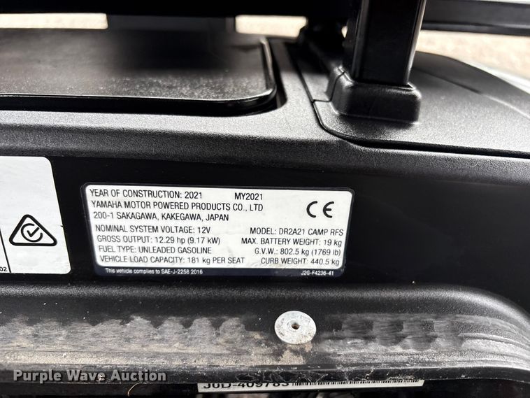 image for item EG9154 2021 Yamaha Drive 2 golf cart