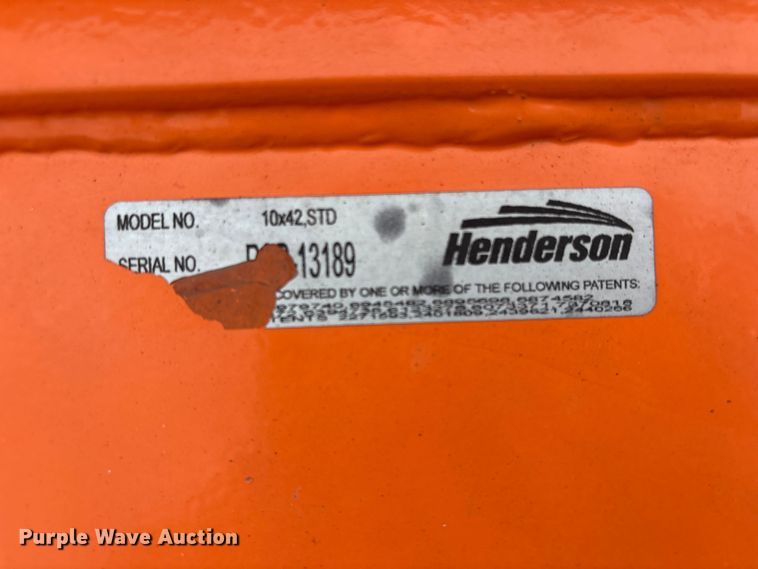 image for item EG9199 Henderson 10x42 STD snow plow