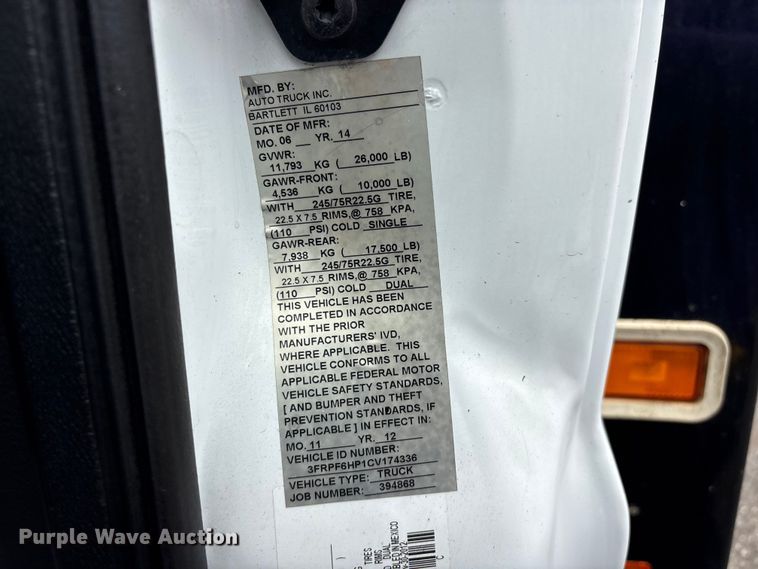 image for item EG9201 2012 Ford F650 Super Duty flatbed truck