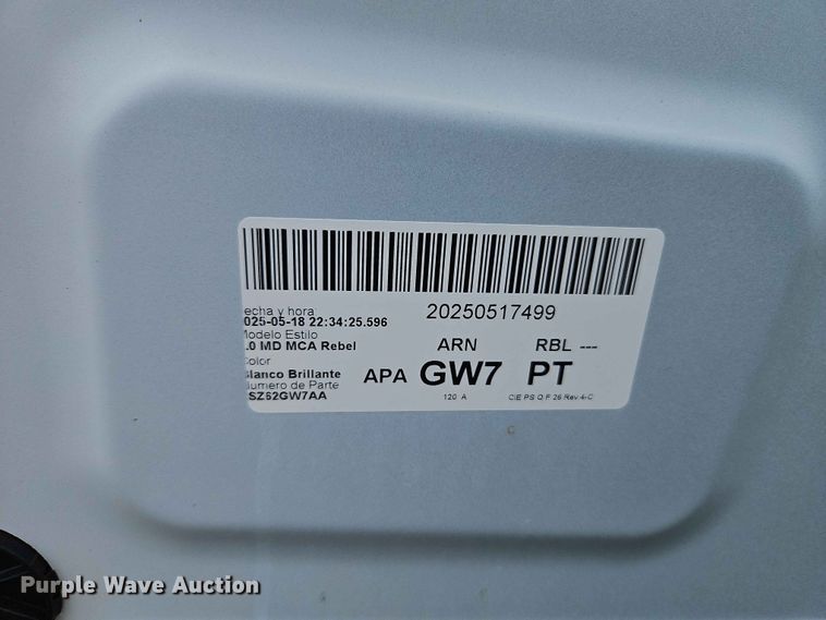 image for item EO7451 2025 RAM pickup truck bed