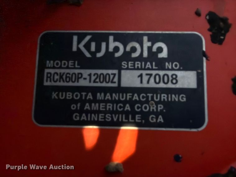 image for item EQ8005 Kubota ZD1211 ZTR lawn mower