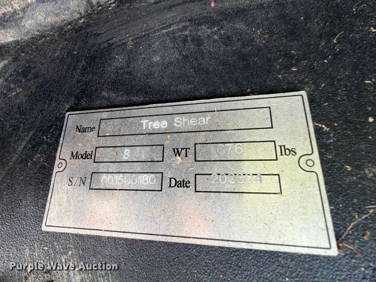 image for item EQ8026 Tree Shear 8 skid steer tree shear