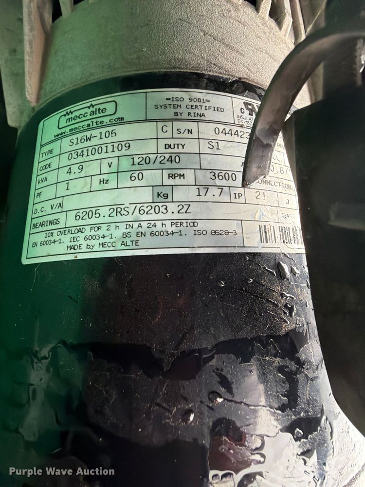 image for item EQ8038 Speedaire air compressor generator