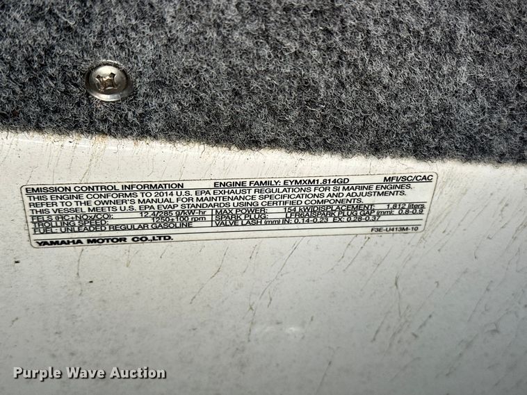image for item ES6500 2014 Yamaha   AR192 boat