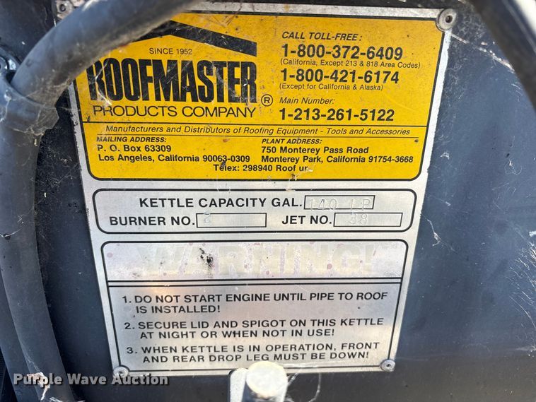 image for item ET0539 Roof Master 140 asphalt trailer
