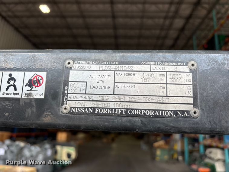 image for item ET2218 2006 Nissan PL50LP forklift