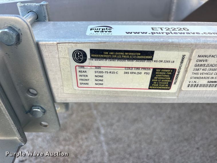 image for item ET2226 2023 Bear Tracks by Voyager Industries BTU80168F-2LCBF5F utility trailer